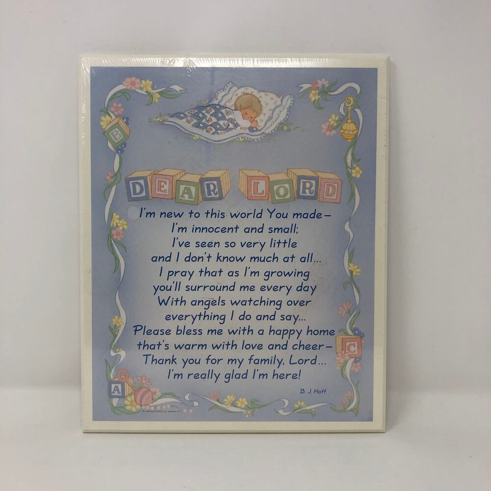 DEAR LORD I'm New To This World, Wall Hanging Wooden Plaque New